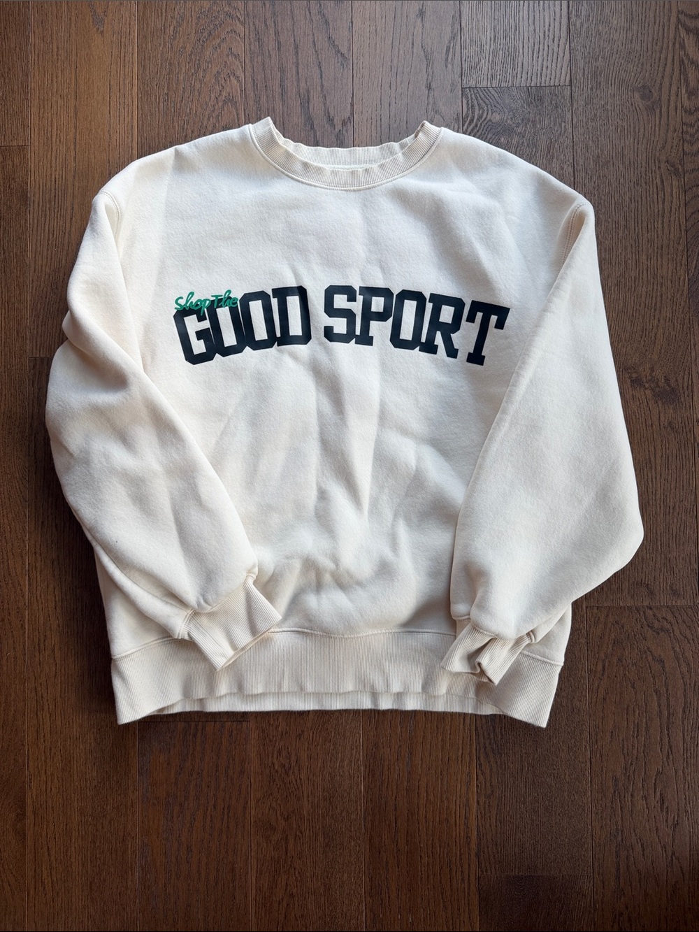 Good Sport Graphic Crewneck Sweatshirt - Cream